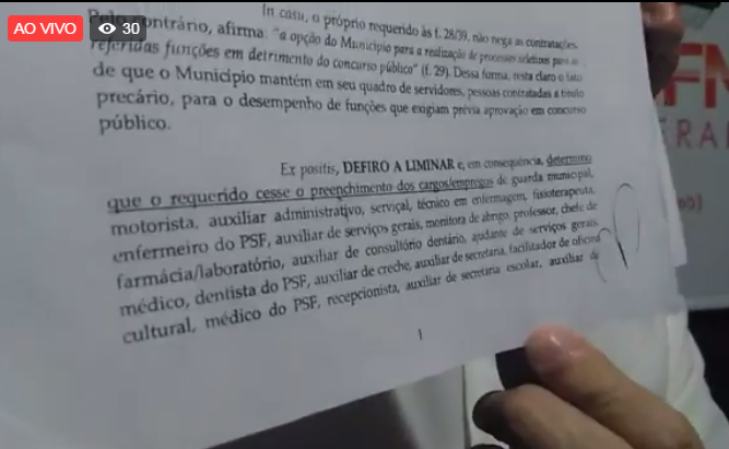 Print transmissão ao vivo via Facebook