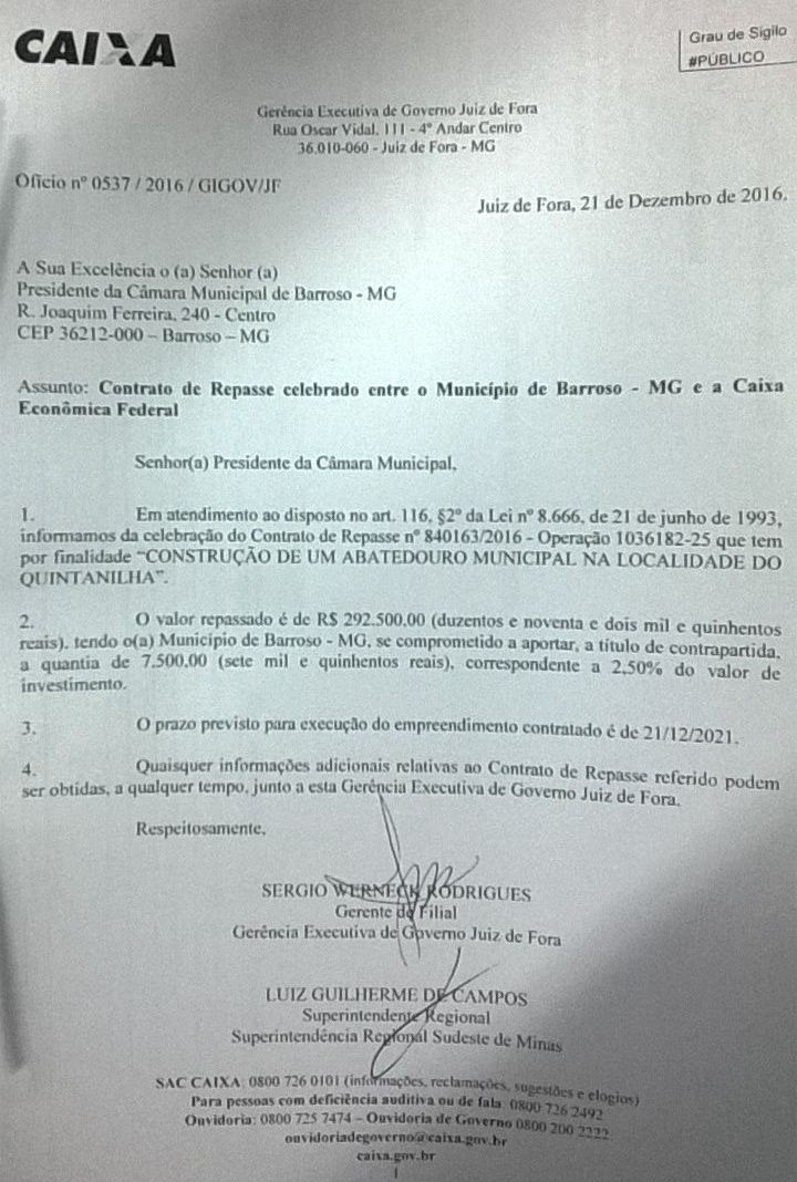 Documento do Repasse