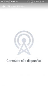 Veja o print do bloqueio