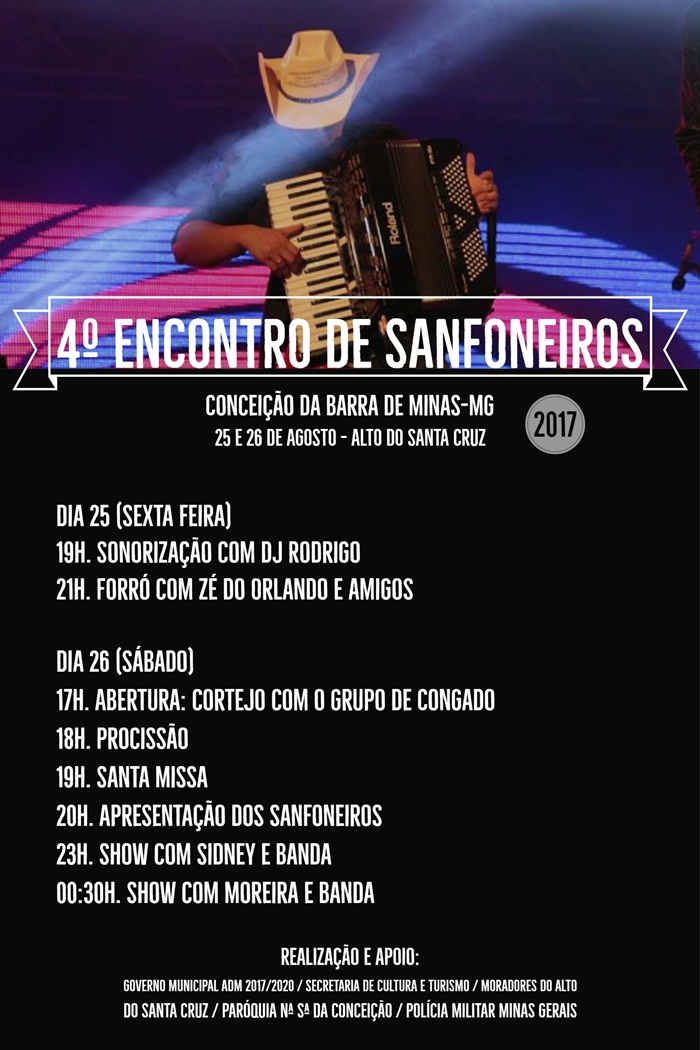 Cartaz 4 Encontro de Sanfoneiros 2017